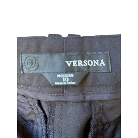 Versona Women's Modern Fit Black Dress Pants Size‎ 10 Ankle - Picture 3 of 5